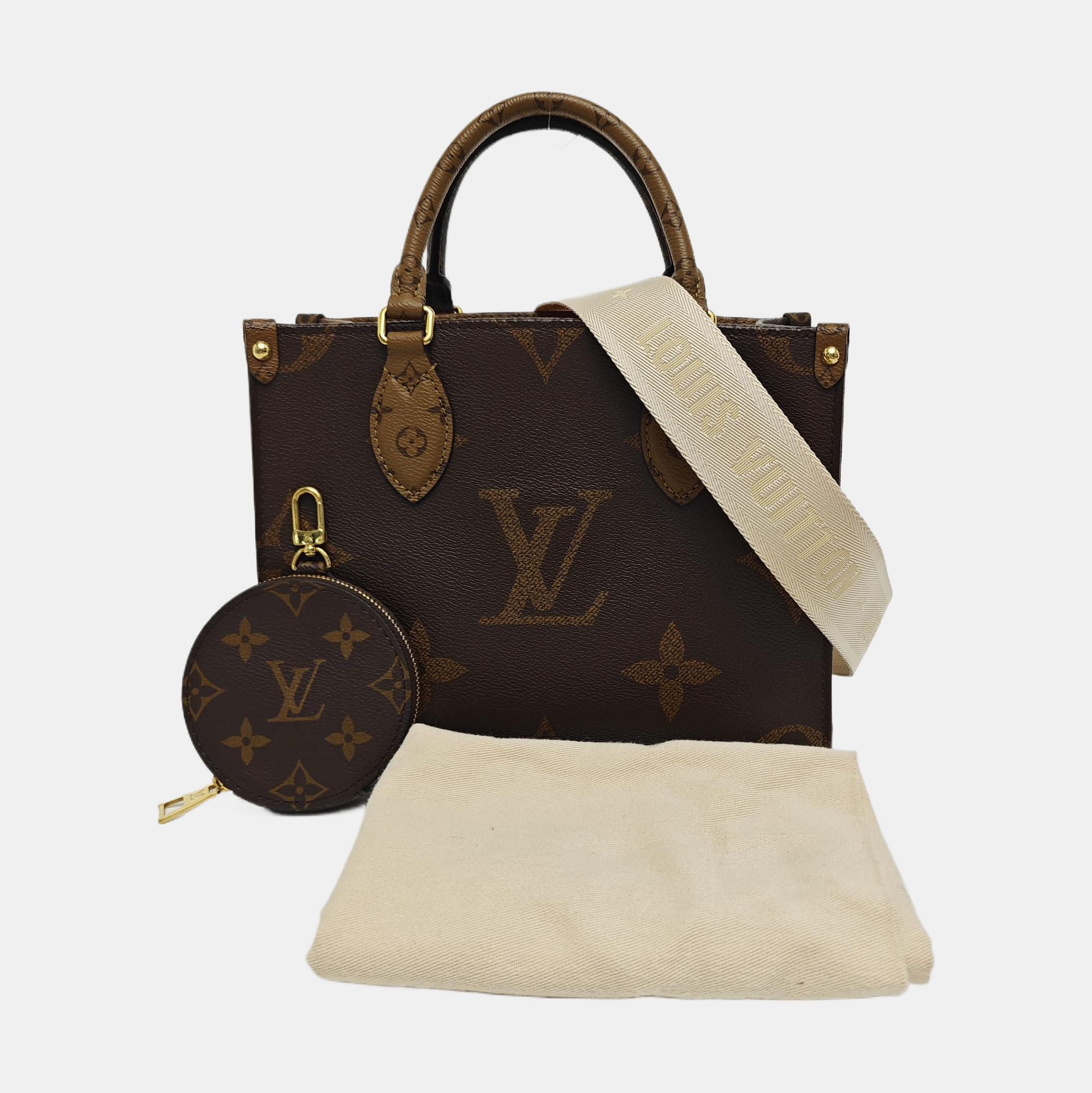 ONTHEGO PM Monogram Coated Canvas Brown