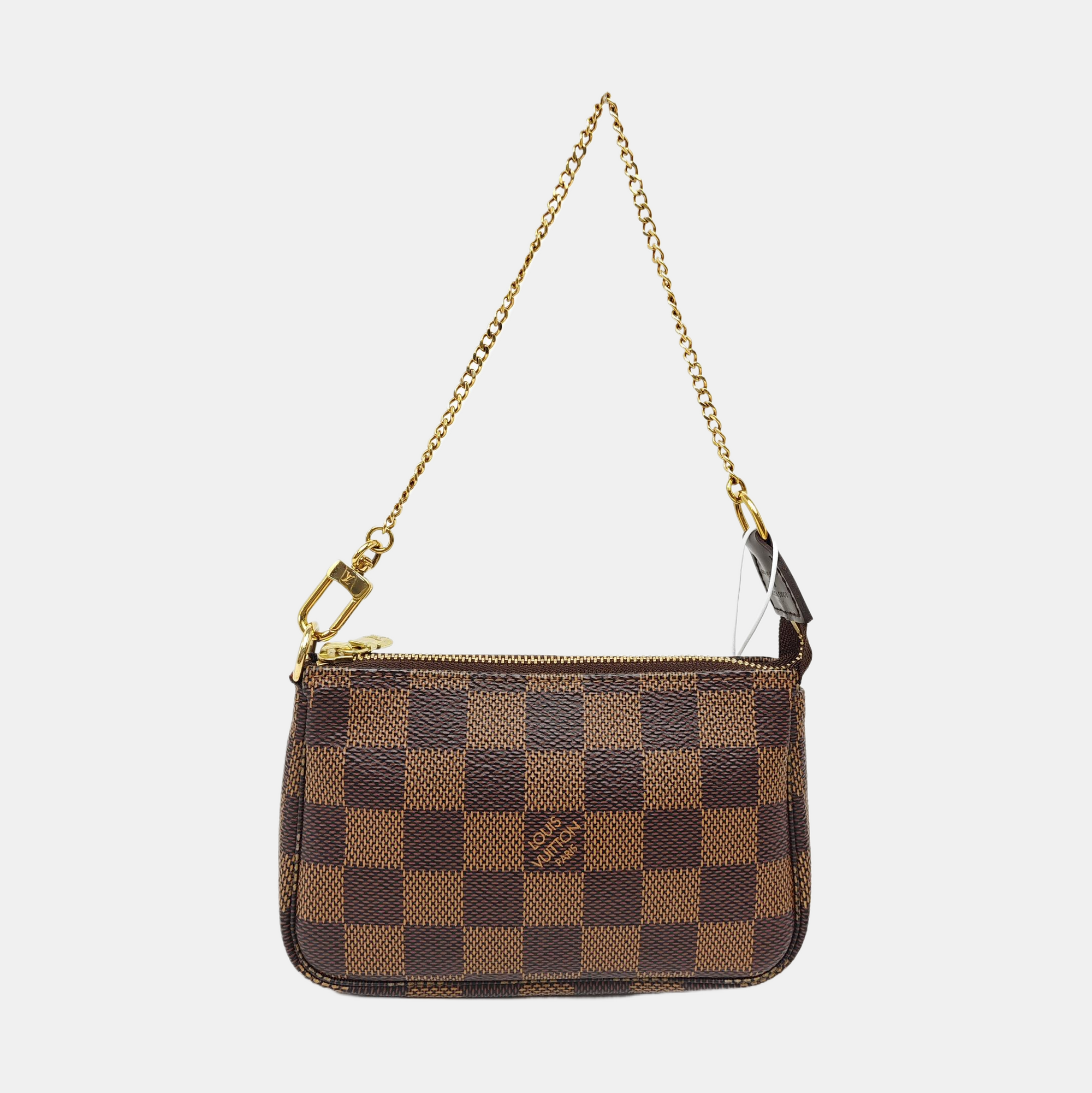 ACCESSOIRES Mini Damier Ebene Coated Canvas Brown