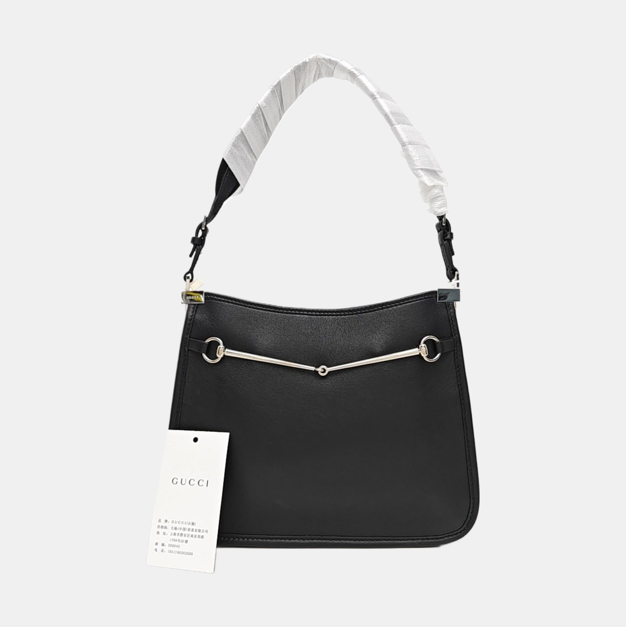 Horsebit Slim Small Calfskin Black
