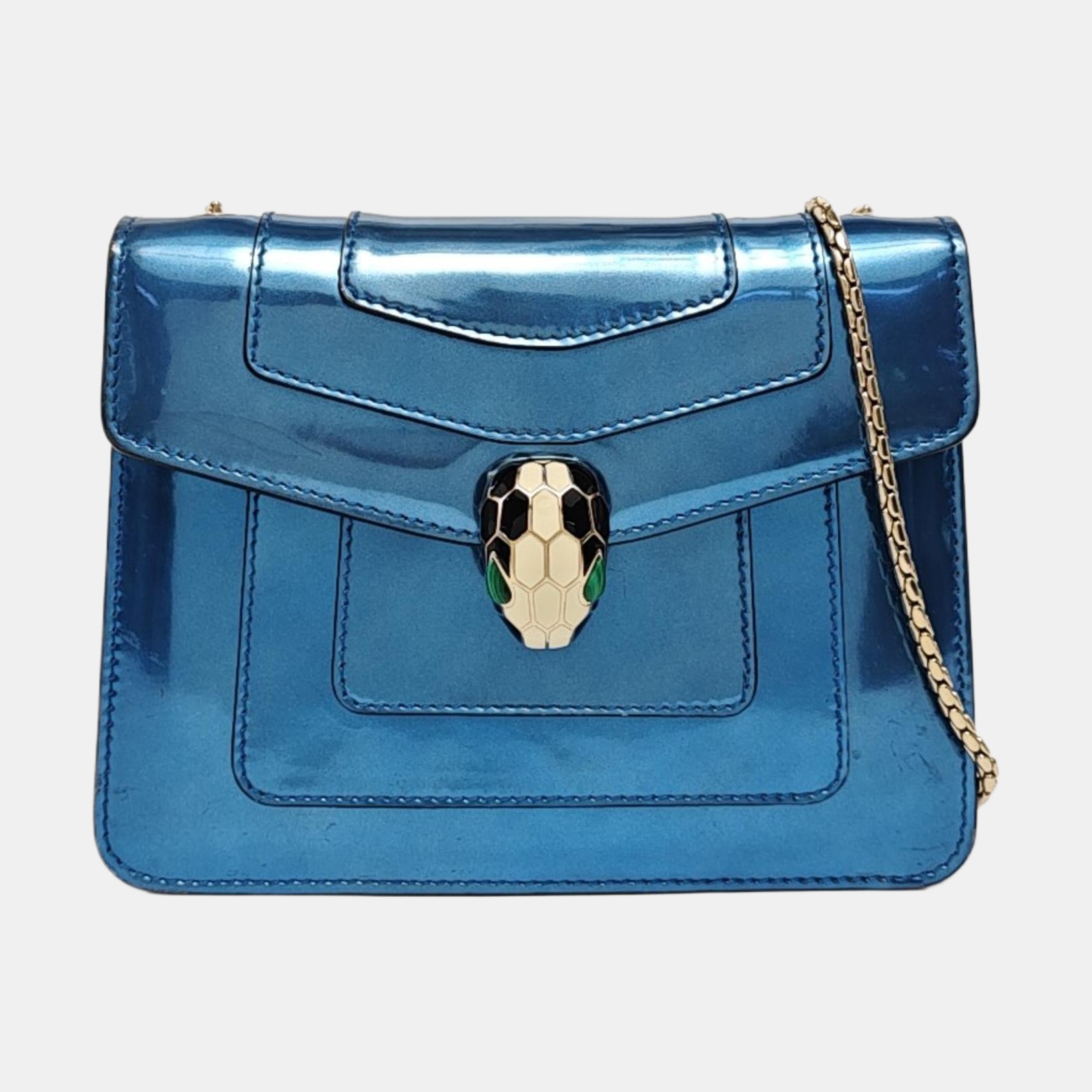 SERPENTI FOREVER Small Calfskin Blue
