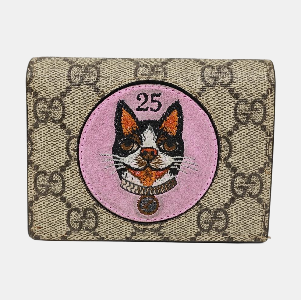 Monogram Coated Canvas Wallet Beige