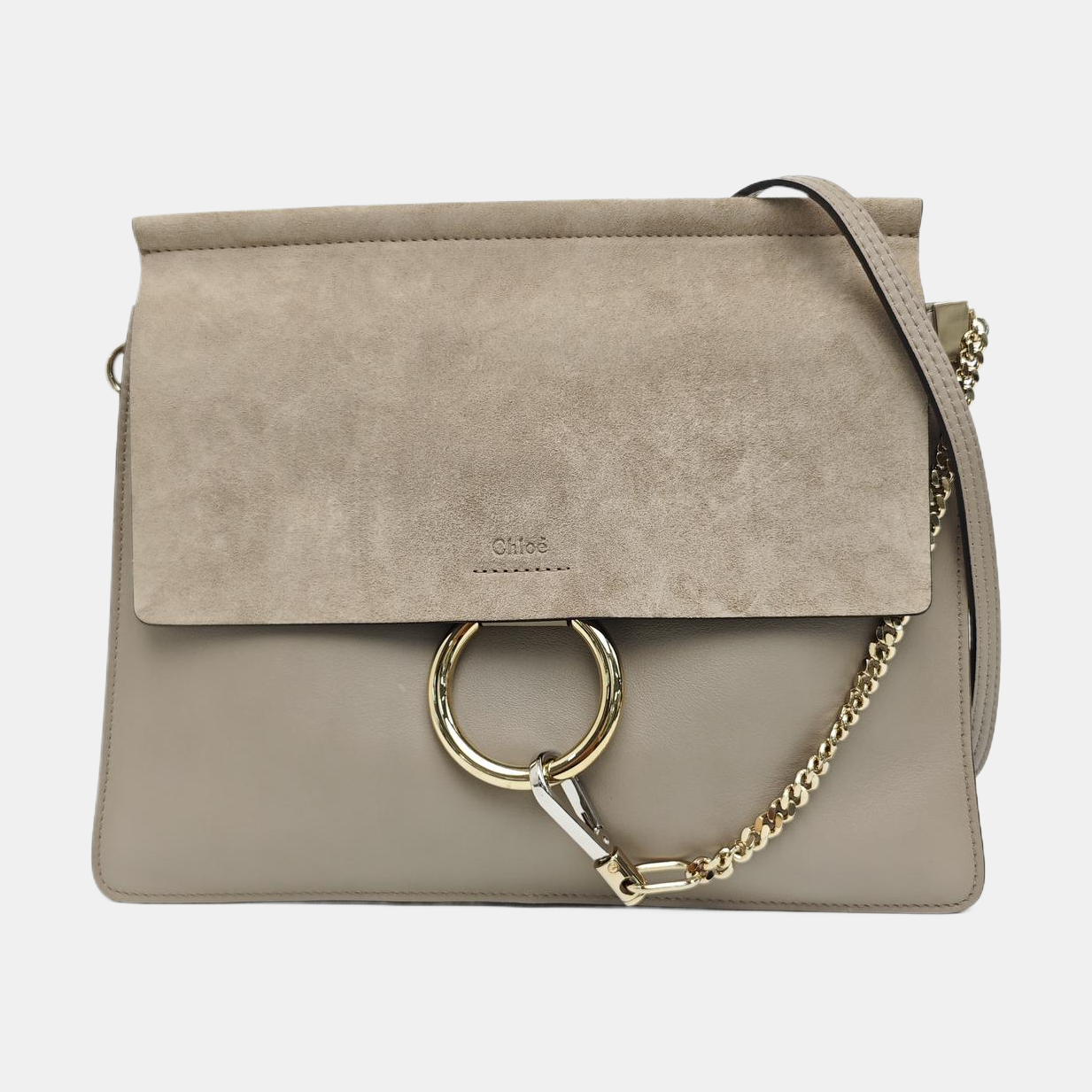 Faye Medium Calfskin Gray