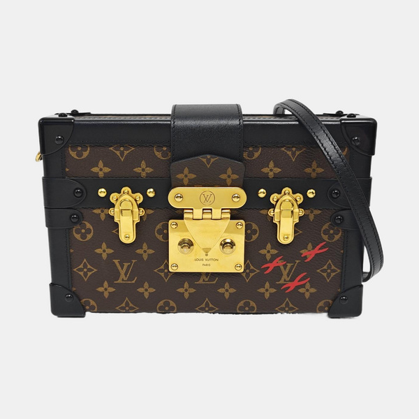 PETITE MALLE Monogram Coated Canvas Brown
