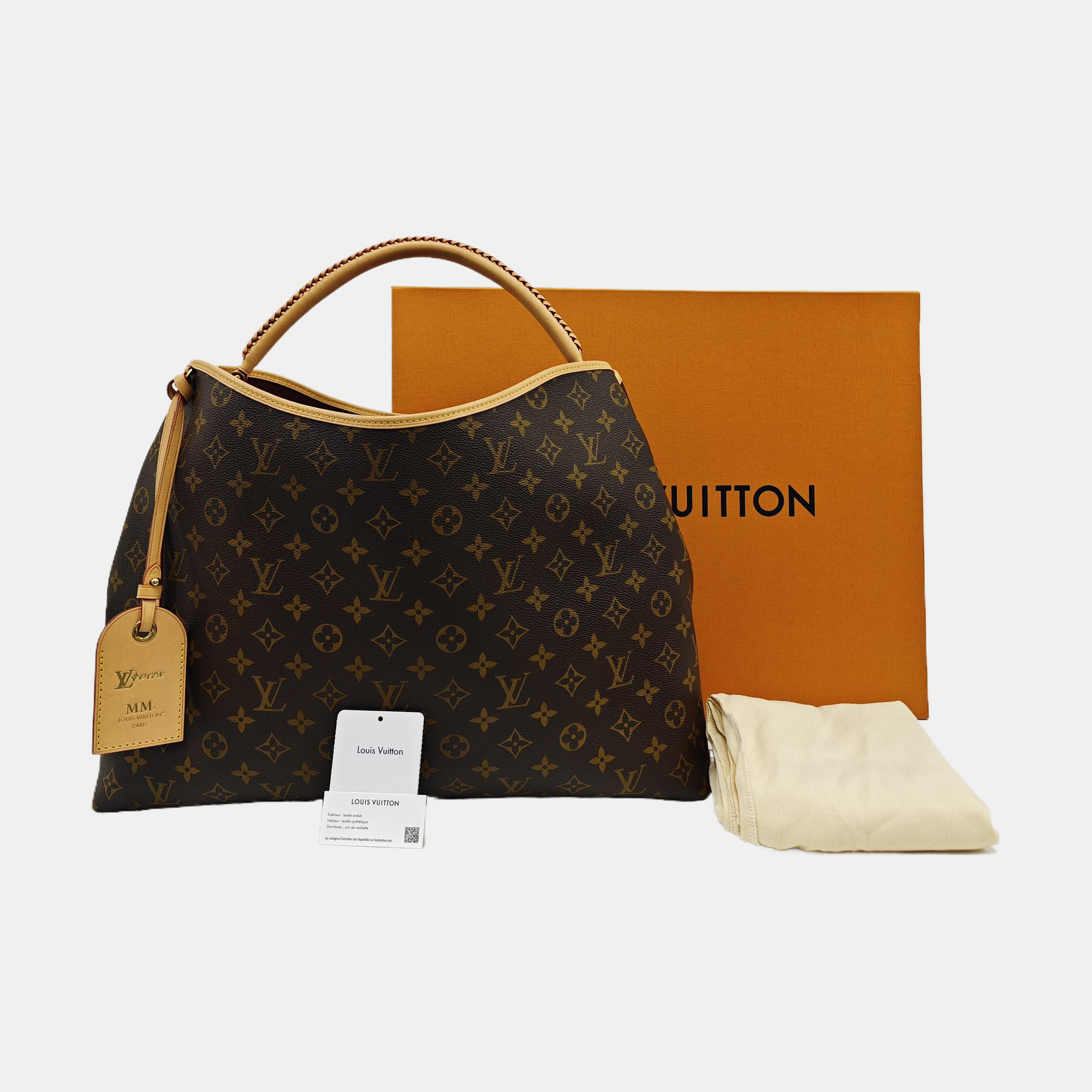 Monogram Coated Canvas Tote Bag Brown