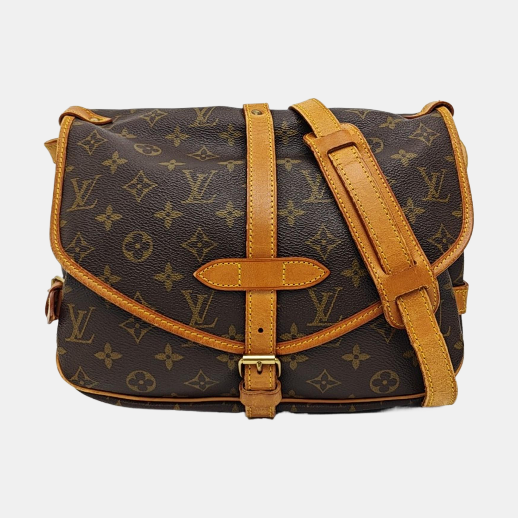 SAUMUR Monogram Coated Canvas Brown