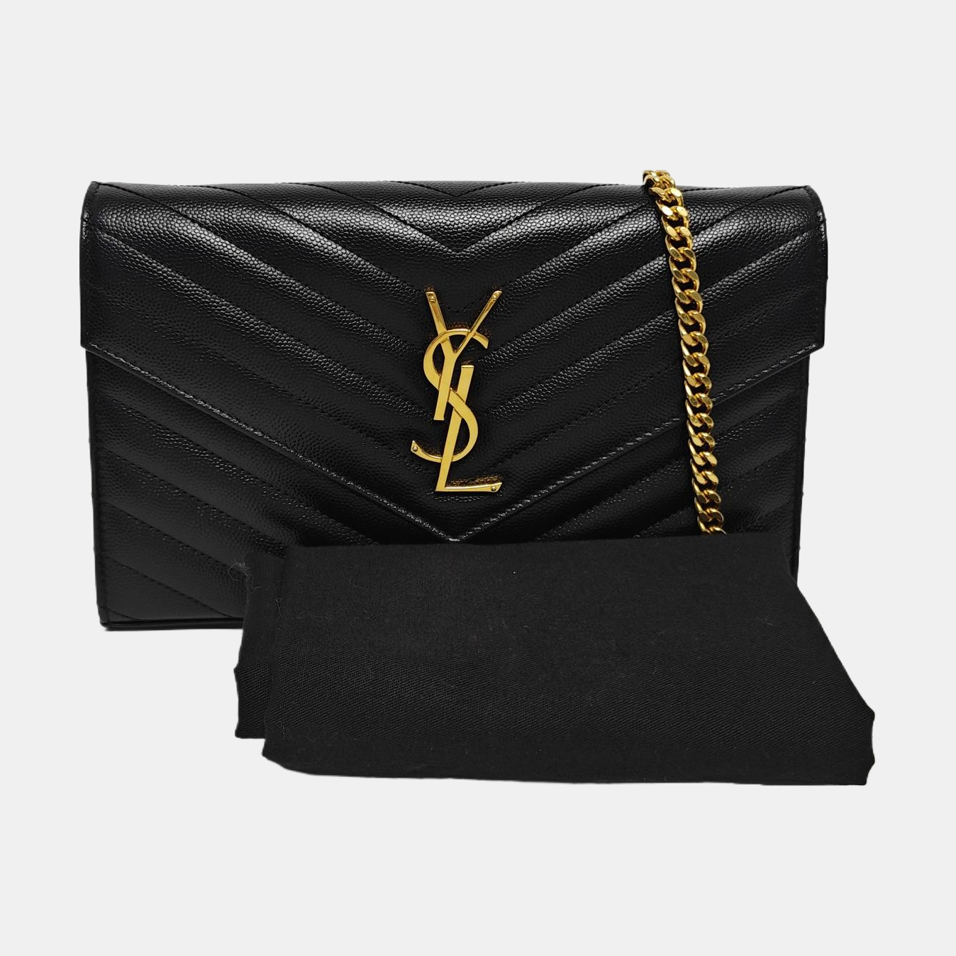 MONOGRAM Medium Chevron Calfskin Black