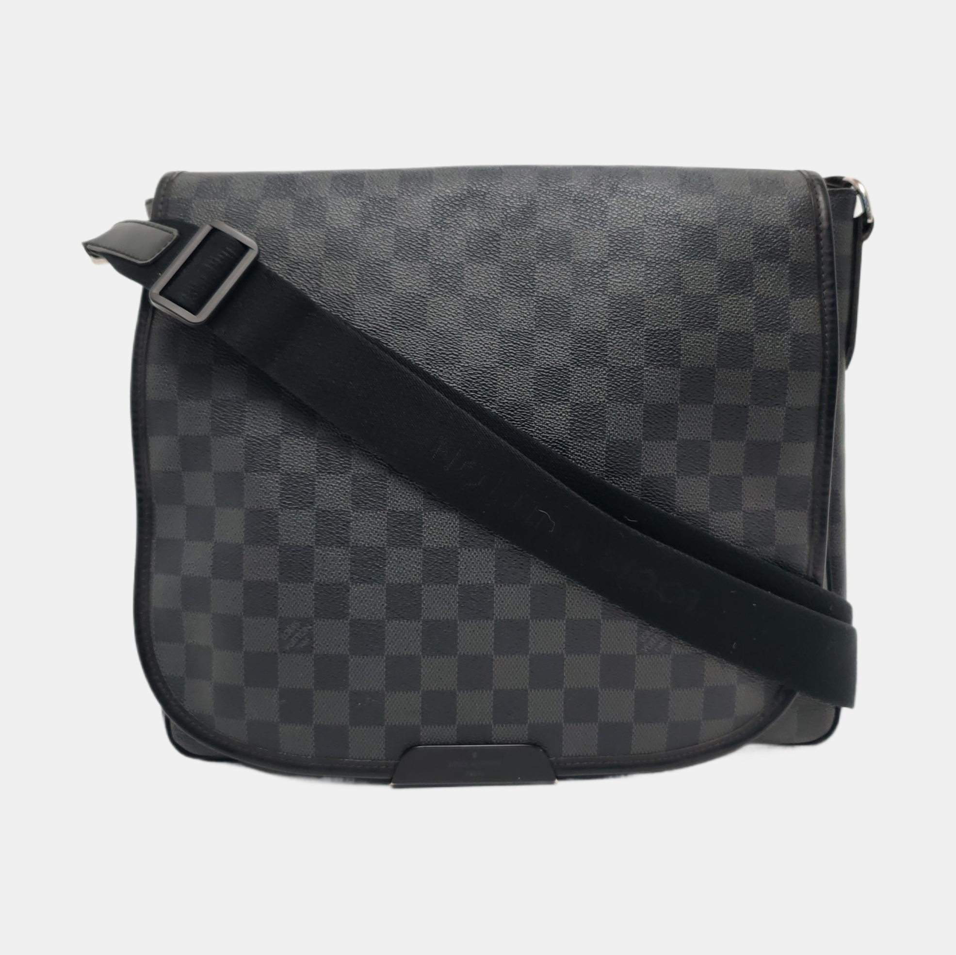 DANIEL Damier Graphite Coated Canvas Gray