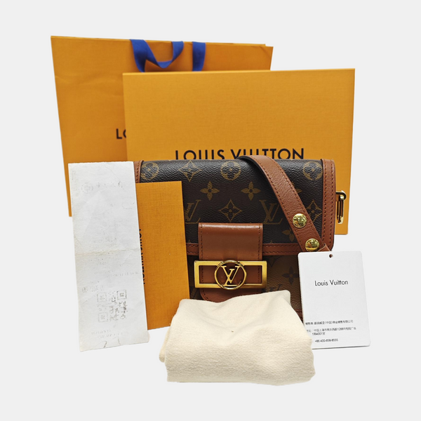 DAUPHINE Mini Monogram Coated Canvas Brown