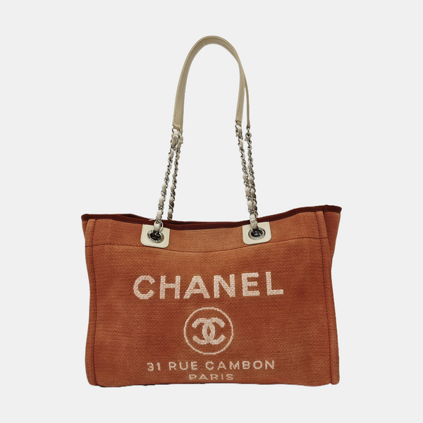 Authenticated pre-owned  DEAUVILLE Canvas Brown - Tote Bag at Looply