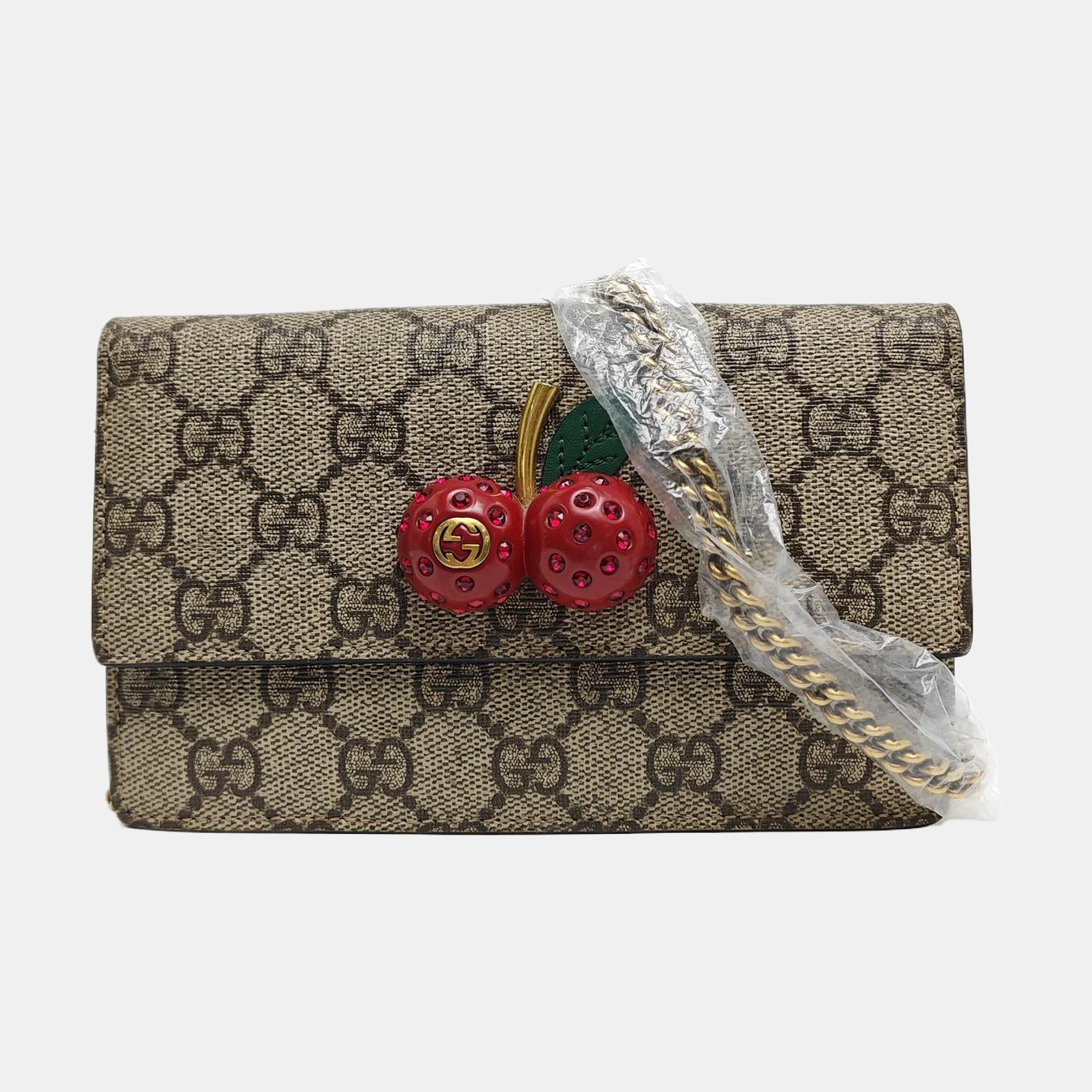 GG Supreme Mini Monogram Coated Canvas Beige