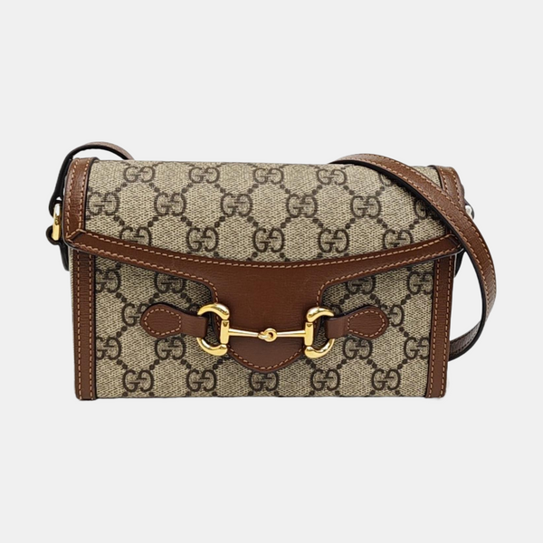 Horsebit 1955 Mini Monogram Coated Canvas Beige
