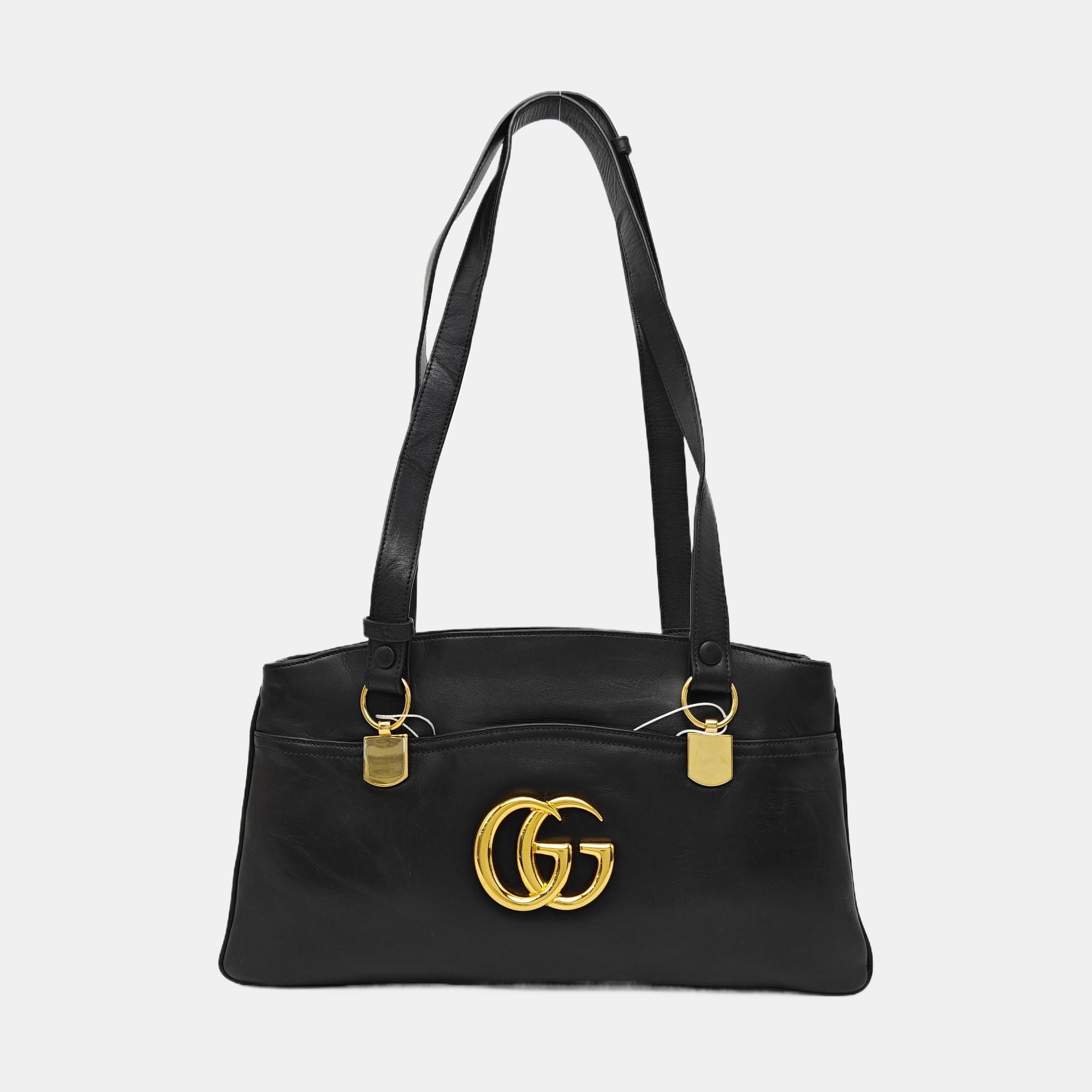 Arli Large Calfskin Black