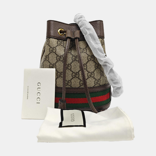 Ophidia Mini Monogram Coated Canvas Beige