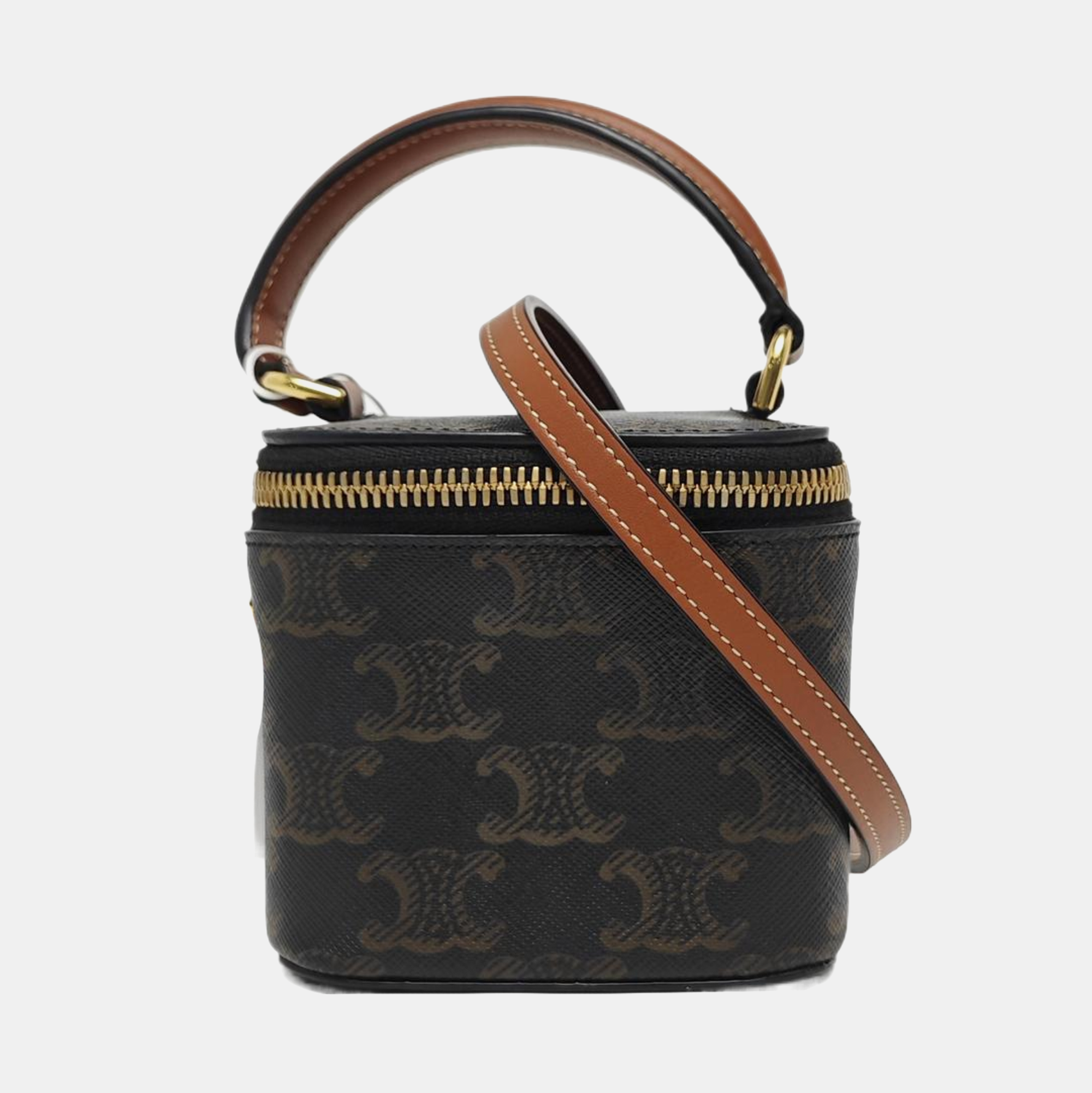 Coated Canvas Shoulder Bag Black