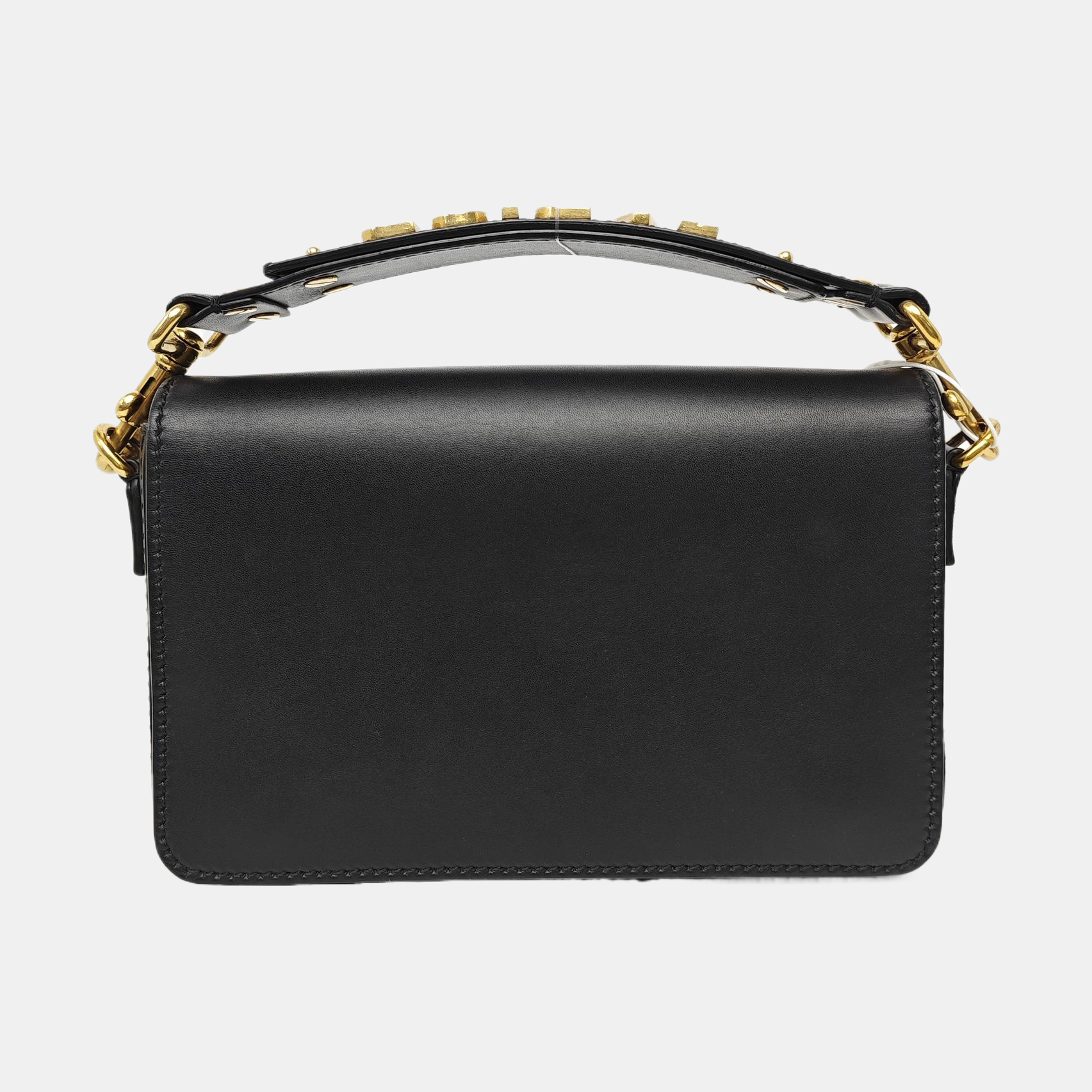 Calfskin Top Handle Bag Black