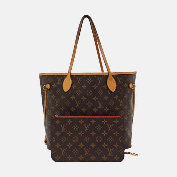 NEVERFULL MM Monogram Coated Canvas Brown