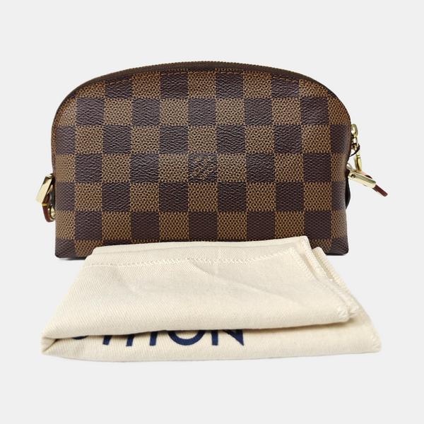 COSMETIC PM Damier Ebene Coated Canvas Brown