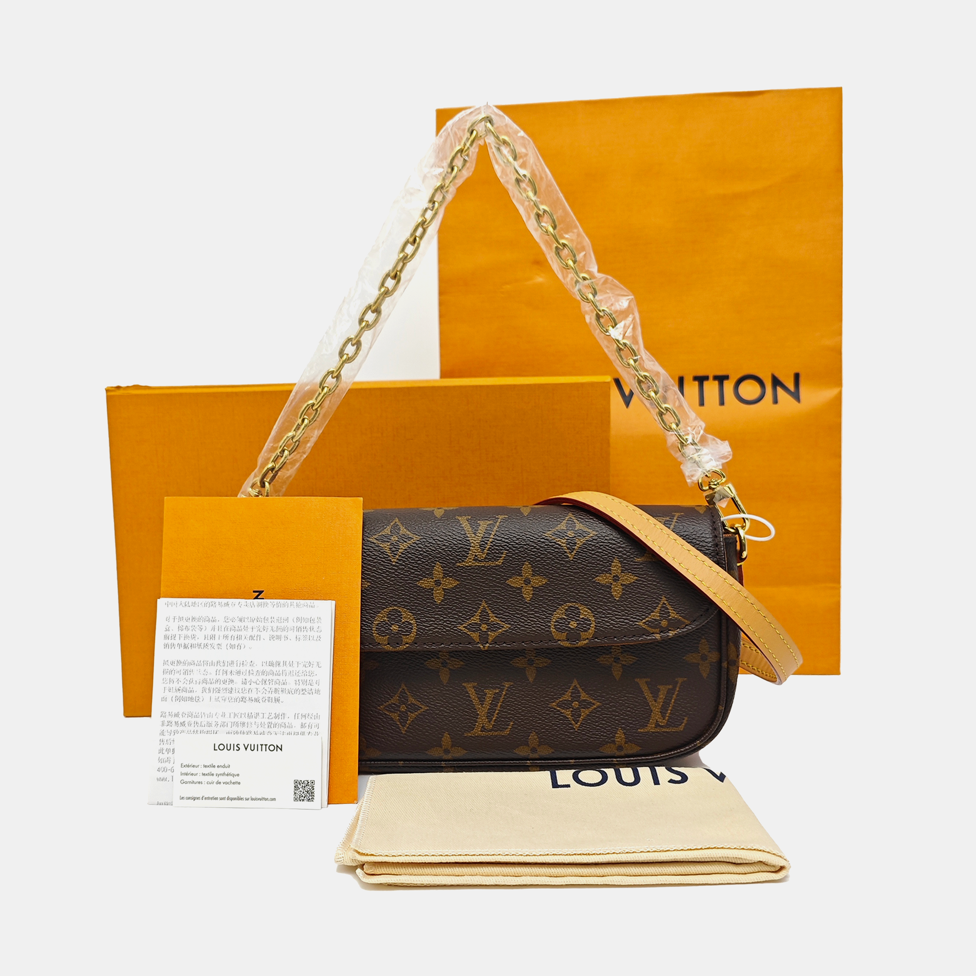 IVY Monogram Coated Canvas Brown