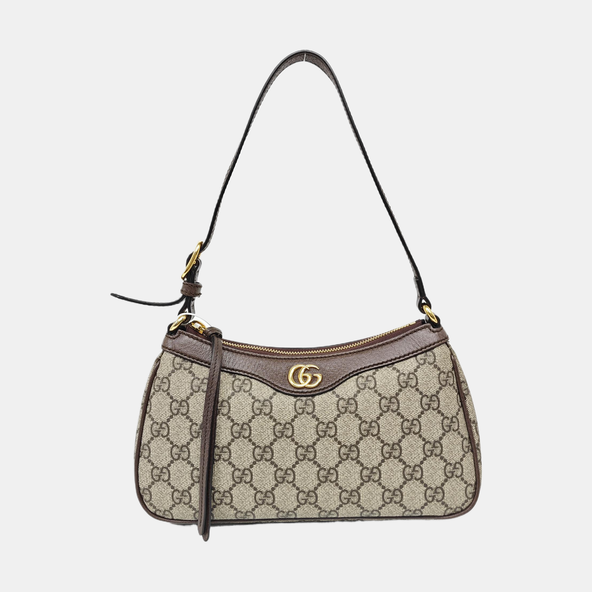 Ophidia Small Monogram Coated Canvas Brown