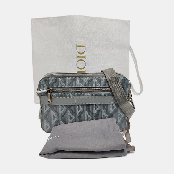 Coated Canvas Shoulder Bag Gray
