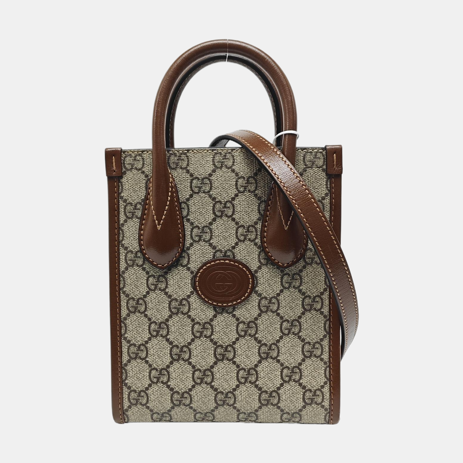 Retro Mini Monogram Coated Canvas Beige