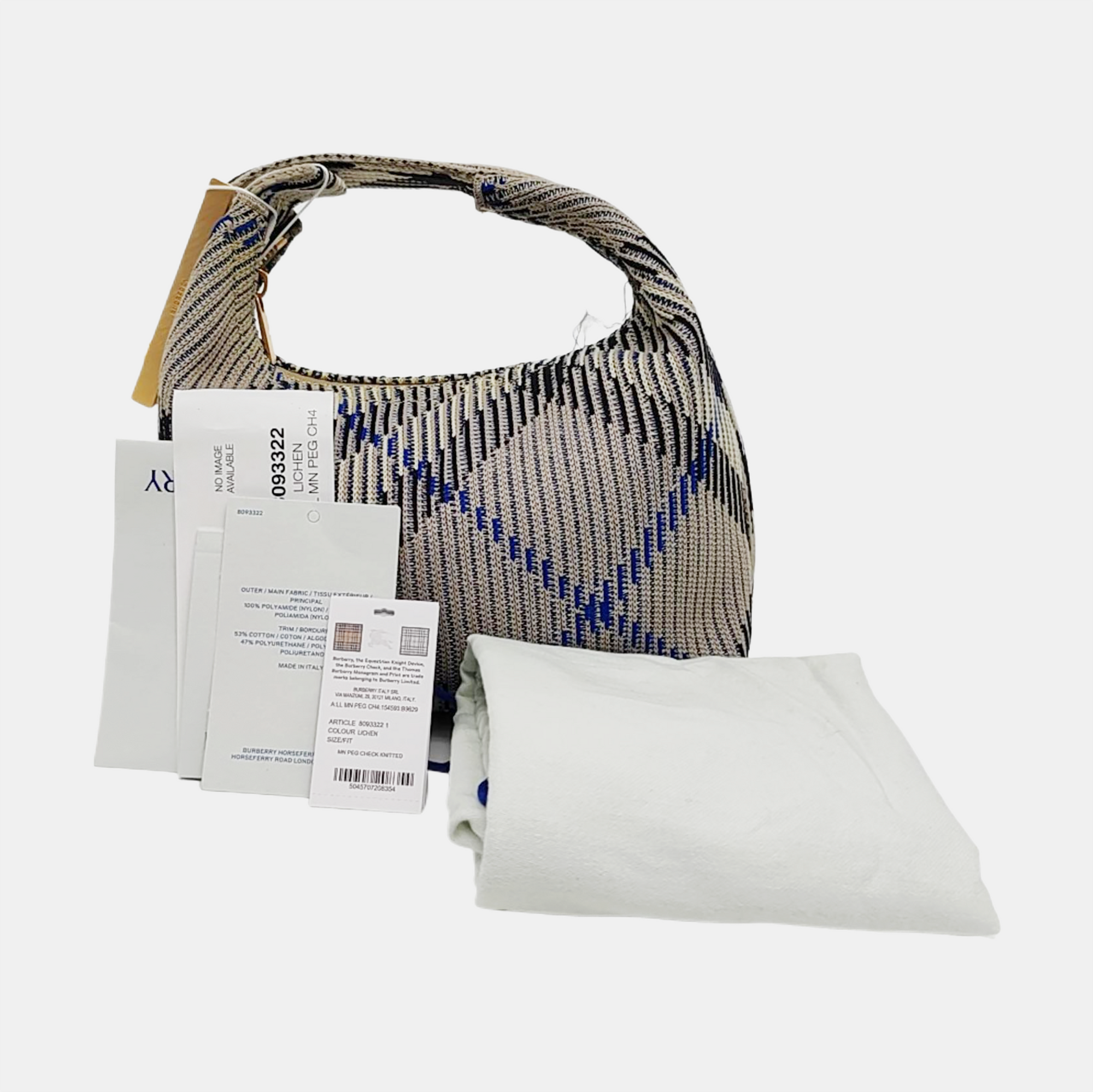 Fabric Top Handle Bag Mini Gray