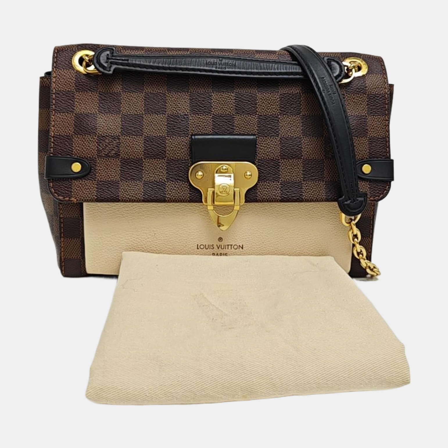 VAVIN PM Damier Ebene Coated Canvas Brown