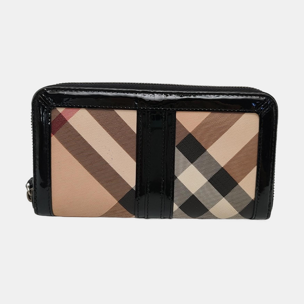 Coated Canvas Wallet Beige