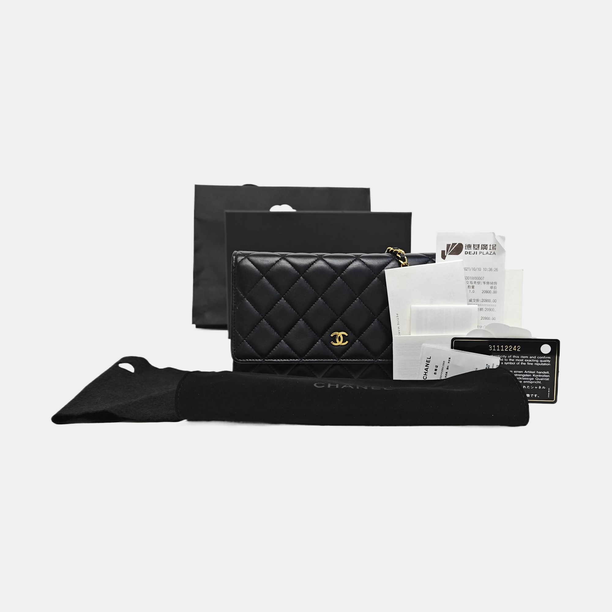 WOC Mini Lambskin Black