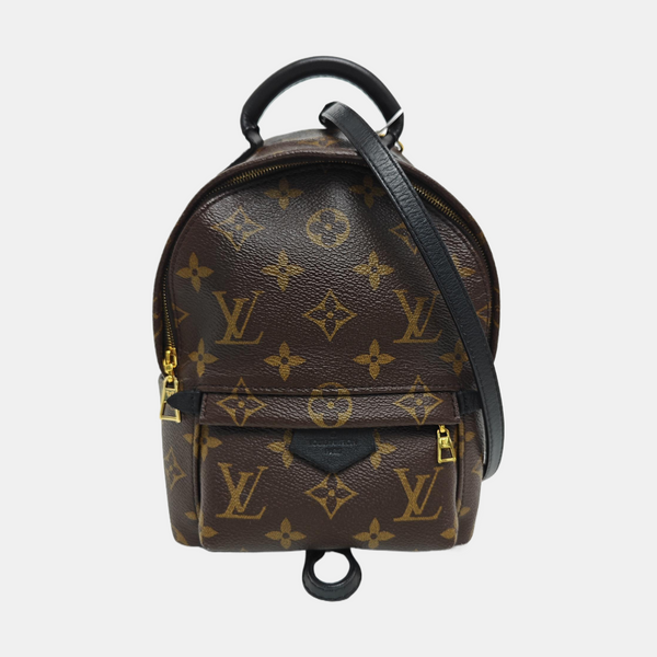 PALM SPRINGS Mini Monogram Coated Canvas Brown