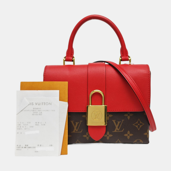 LOCKY BB Monogram Coated Canvas Red