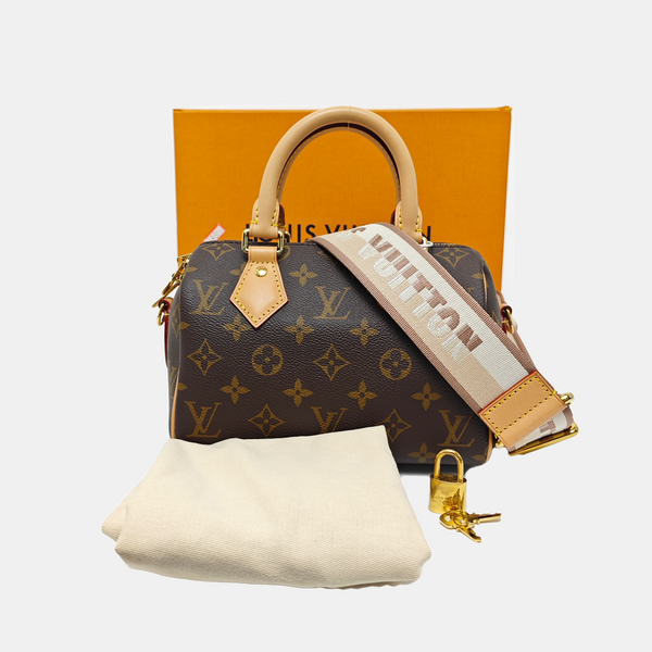 SPEEDY 20 Monogram Coated Canvas Brown