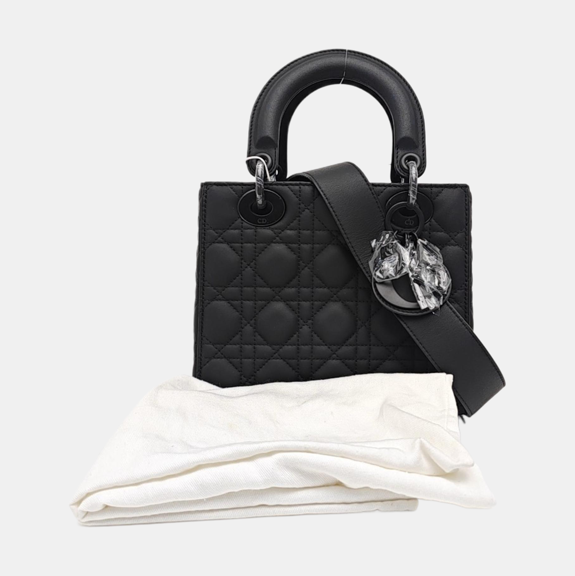 Lady Dior Small Cannage Calfskin Black