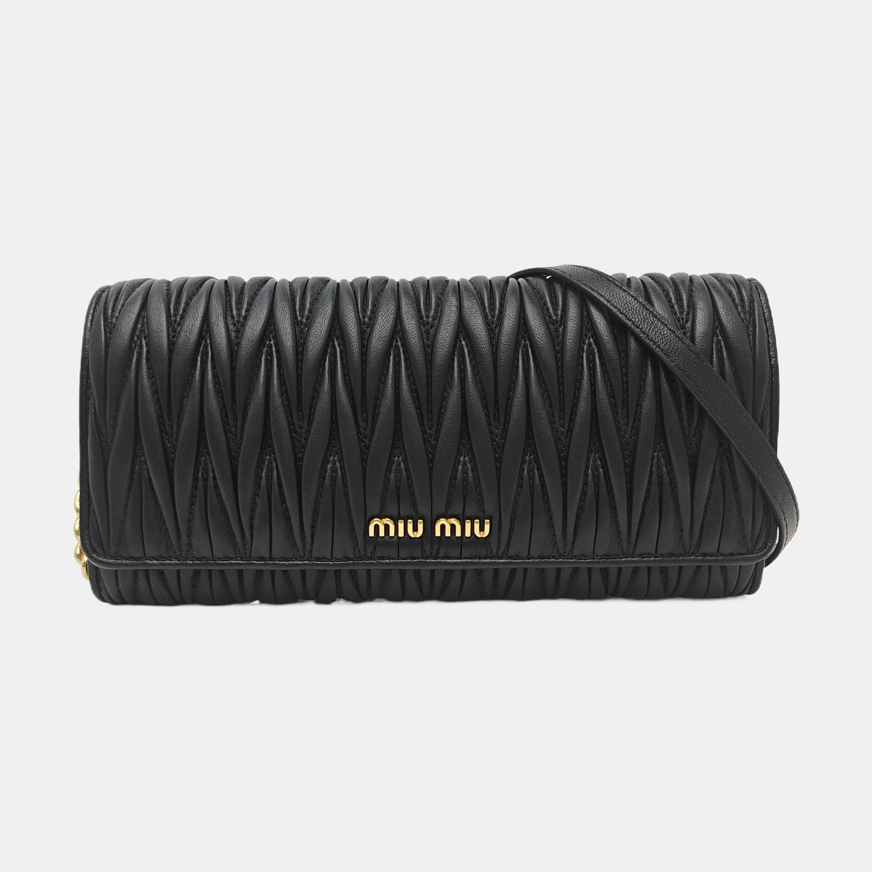 Quilted Lambskin Shoulder Bag Black