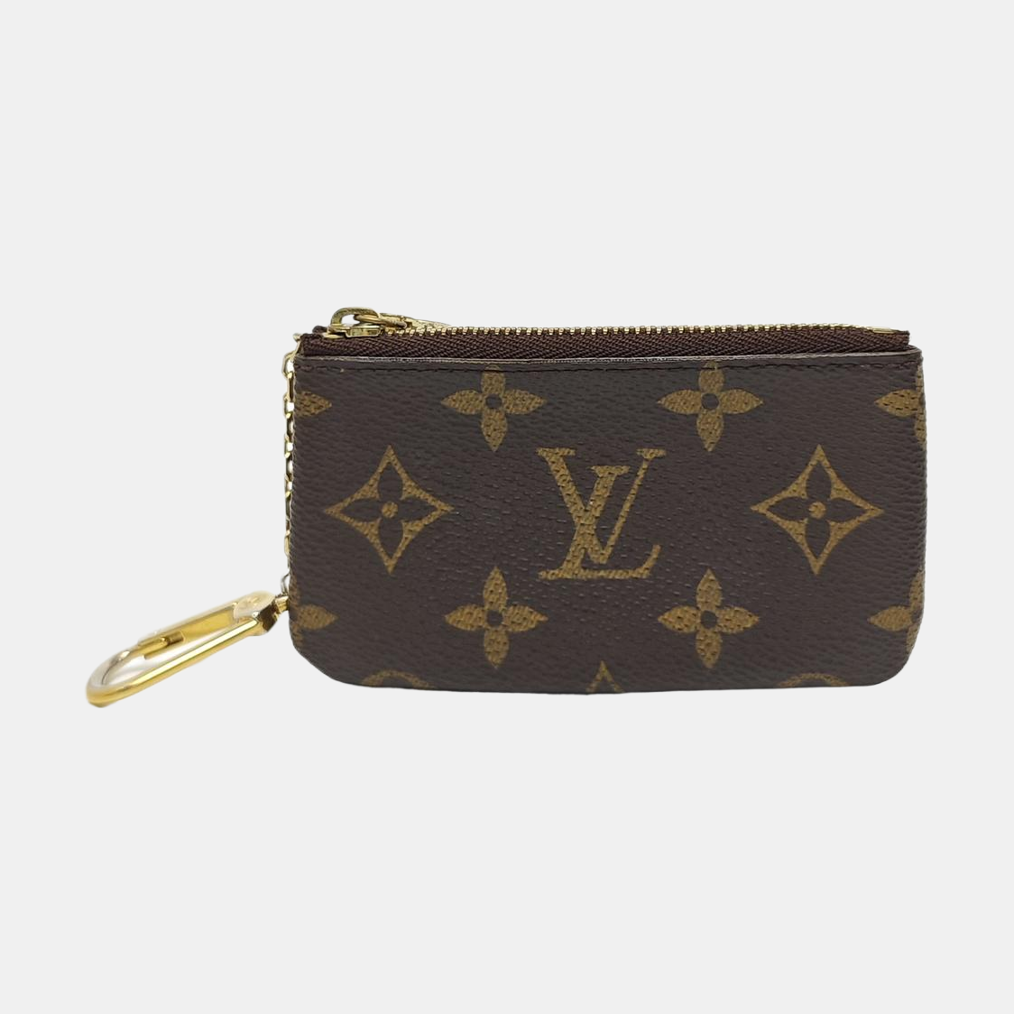 Monogram Coated Canvas Key Pouch Brown