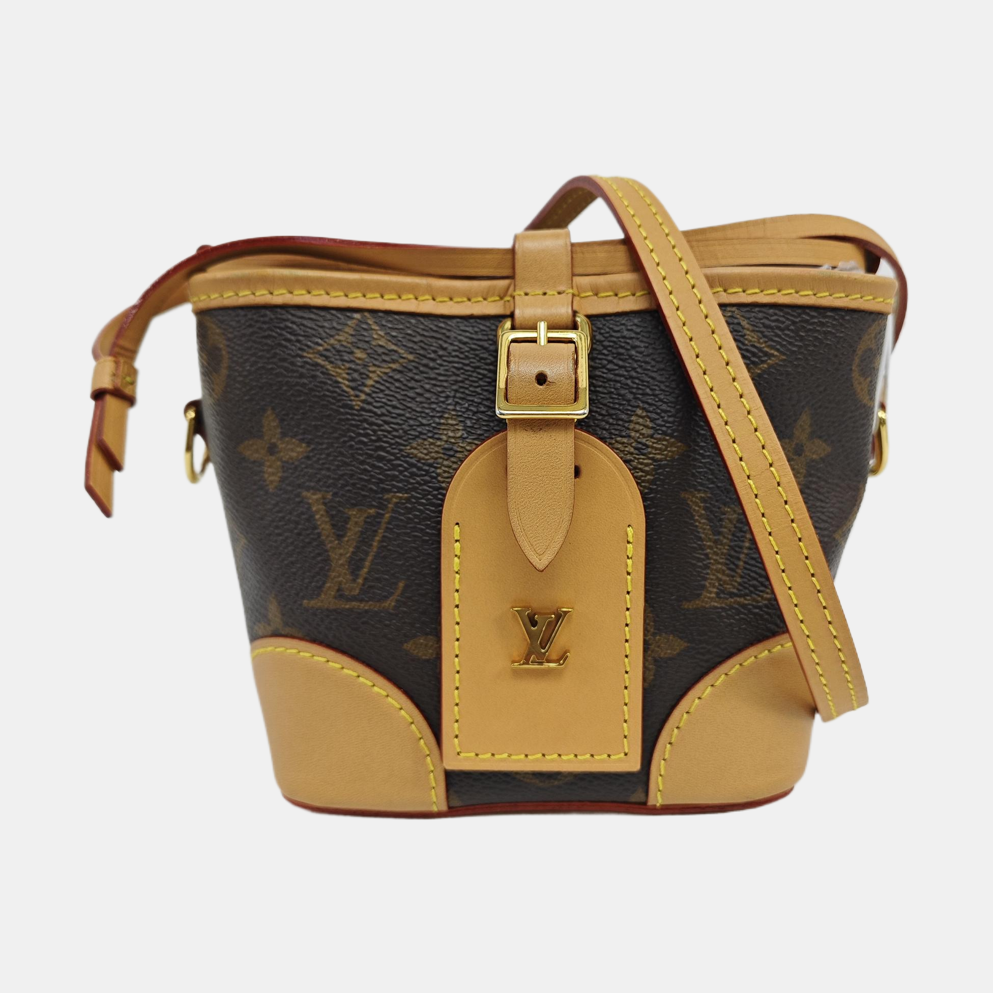 NOÉ Mini Monogram Coated Canvas Brown