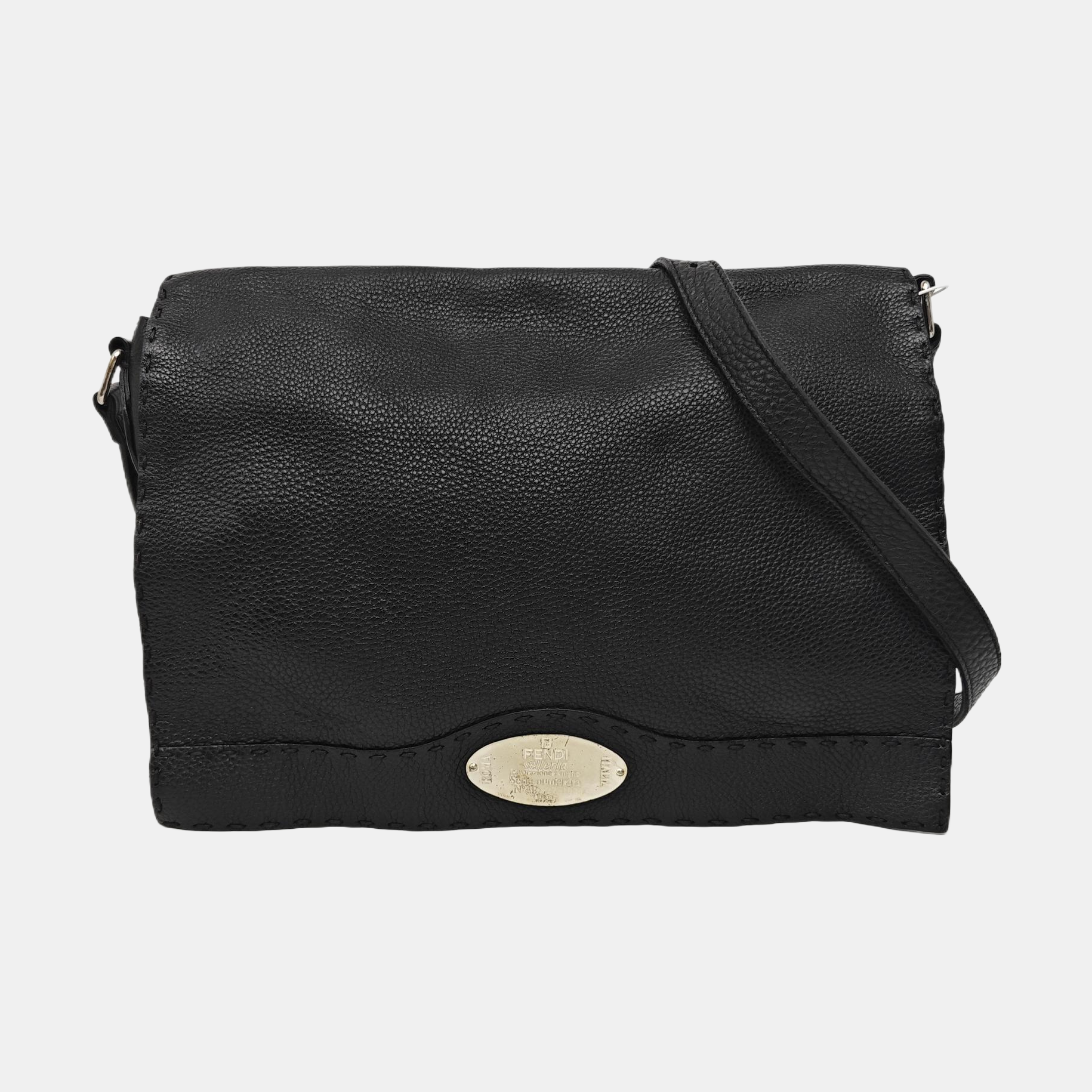 Quilted Calfskin Shoulder Bag Black