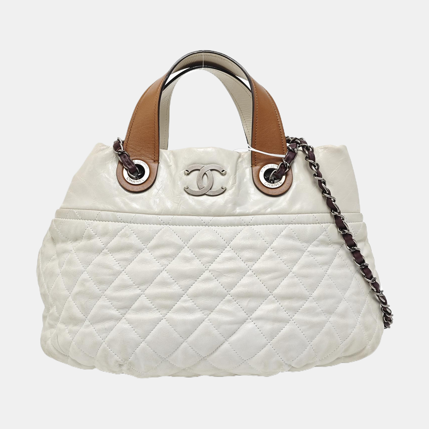 THE MIX Quilted Calfskin White