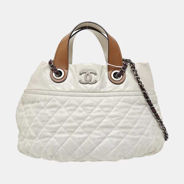 THE MIX Quilted Calfskin White