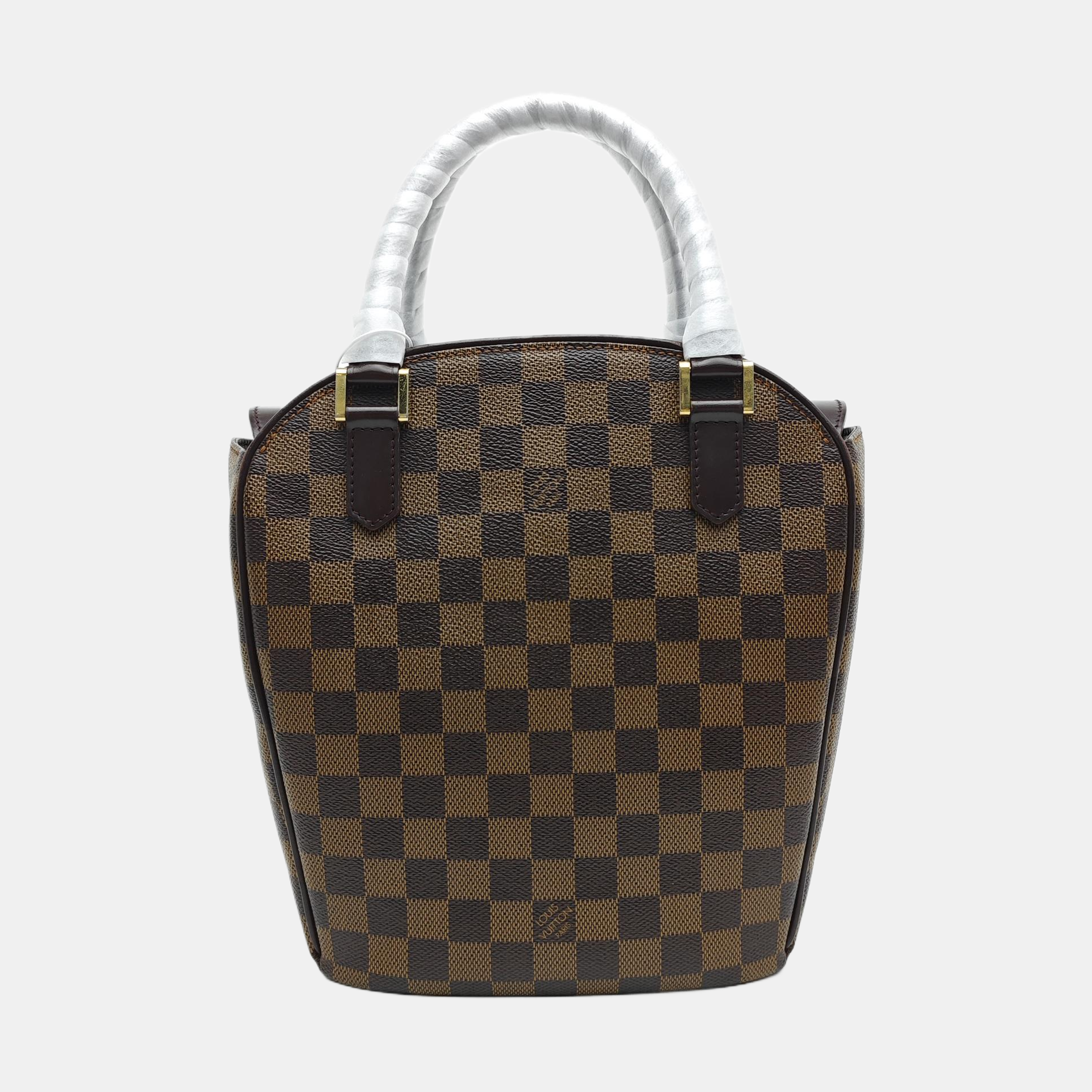 SARRIA SEAU Damier Ebene Coated Canvas Brown