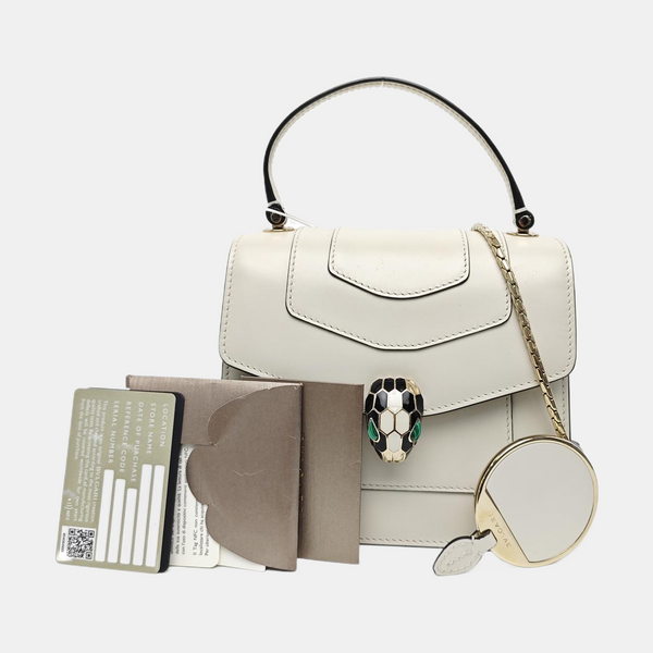 SERPENTI FOREVER Small Calfskin White