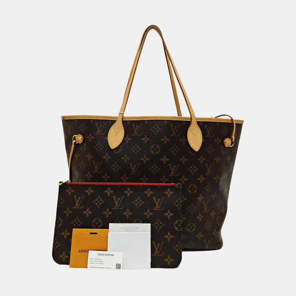 NEVERFULL MM Monogram Coated Canvas Brown