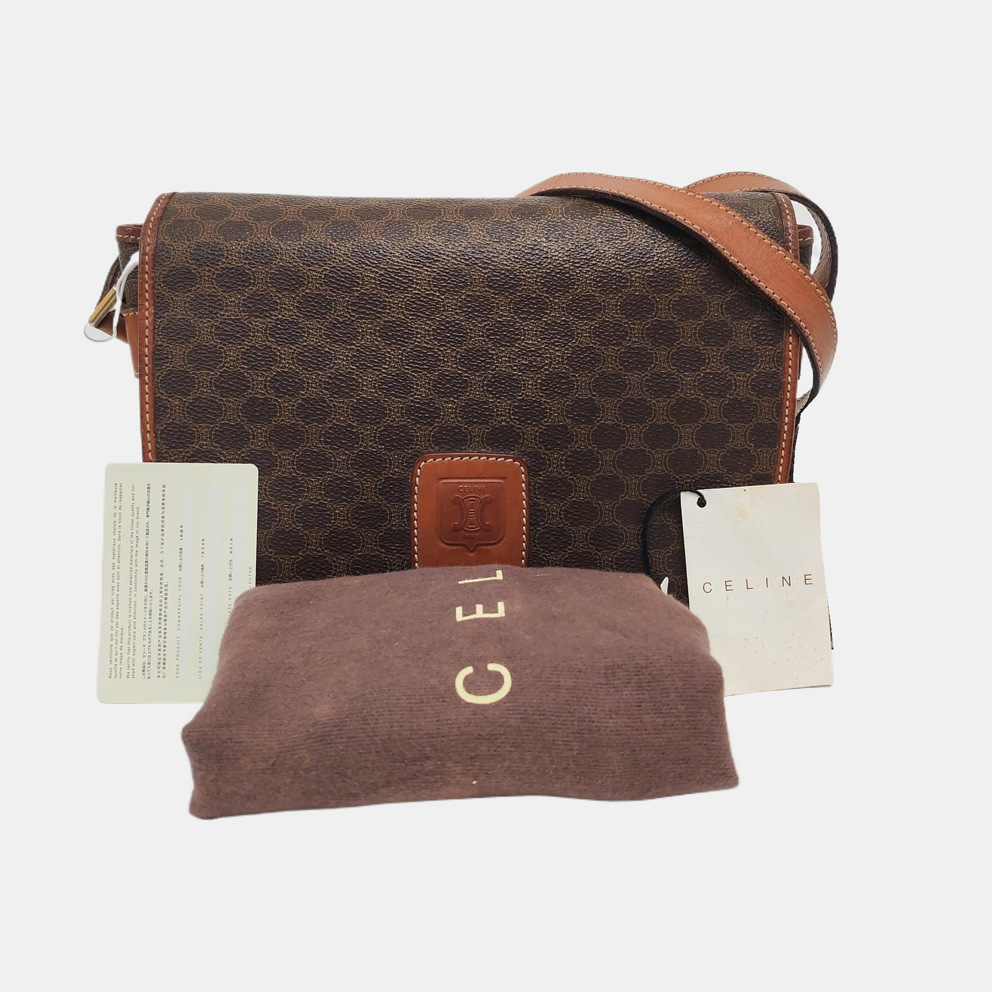 MACADAM CLUTCHES Coated Canvas Brown