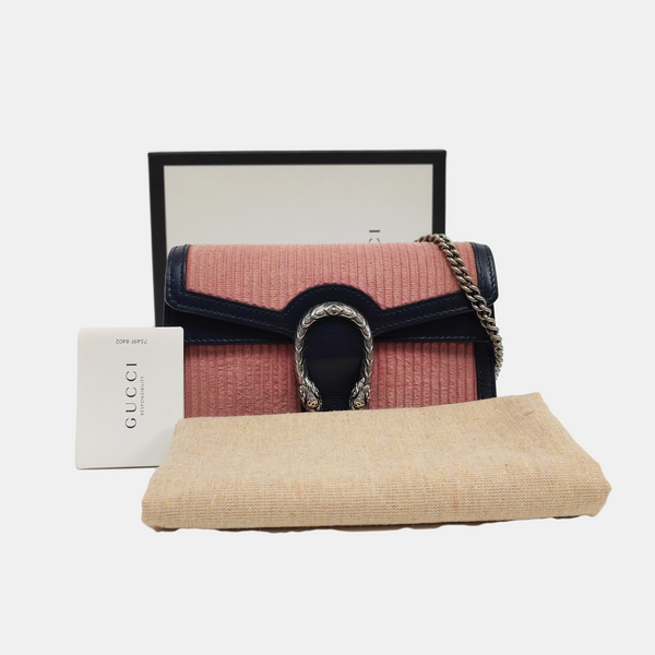 Authenticated pre-owned  Dionysus Super Mini Velvet Pink - Shoulder Bag at Looply