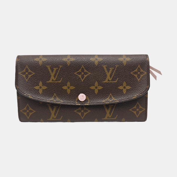EMILIE Monogram Coated Canvas Brown Wallet