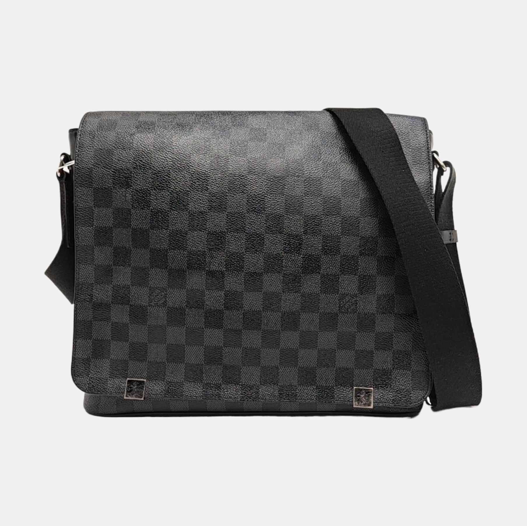 DISTRICT MM Damier Graphite Coated Canvas Gray