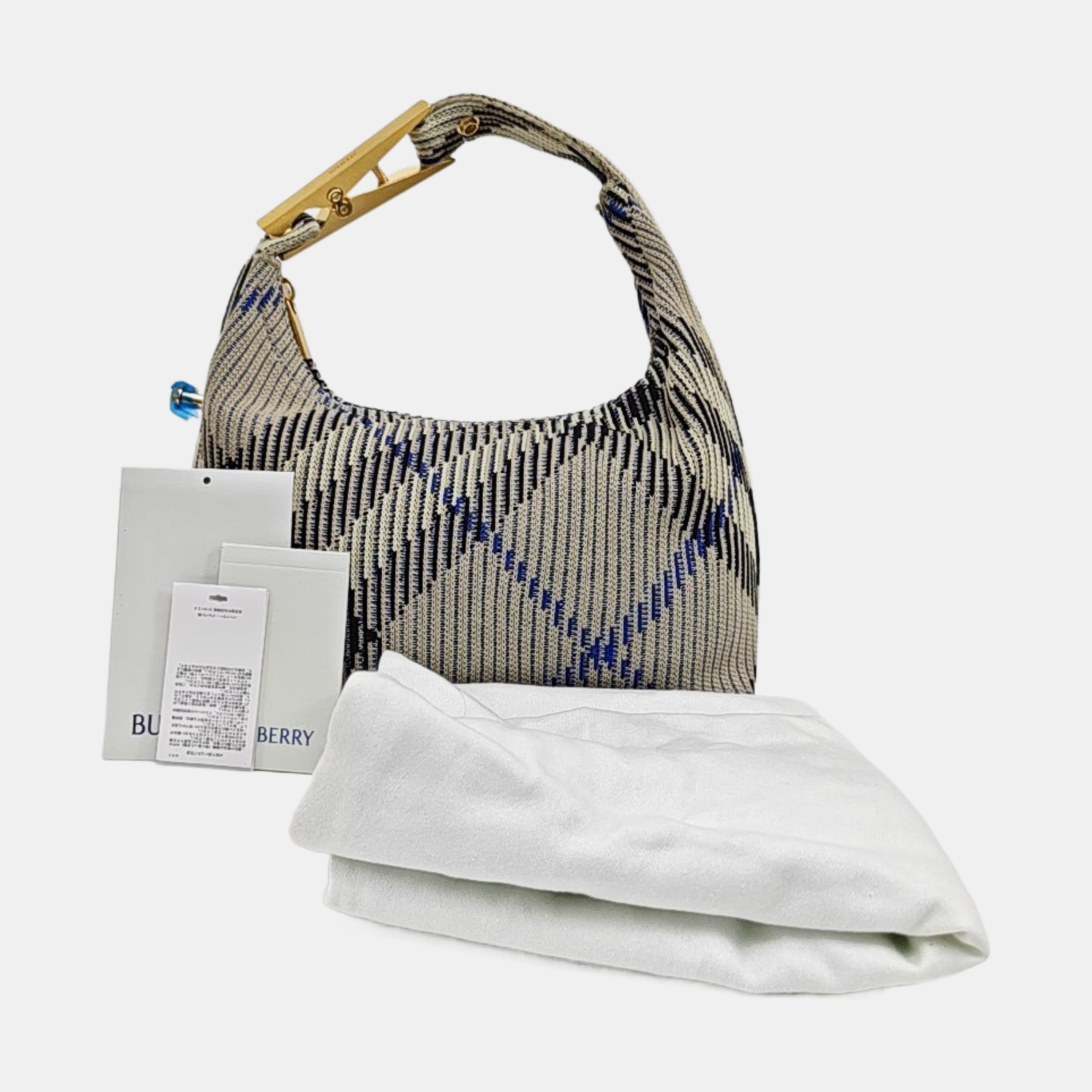 Fabric Top Handle Bag Mini Gray