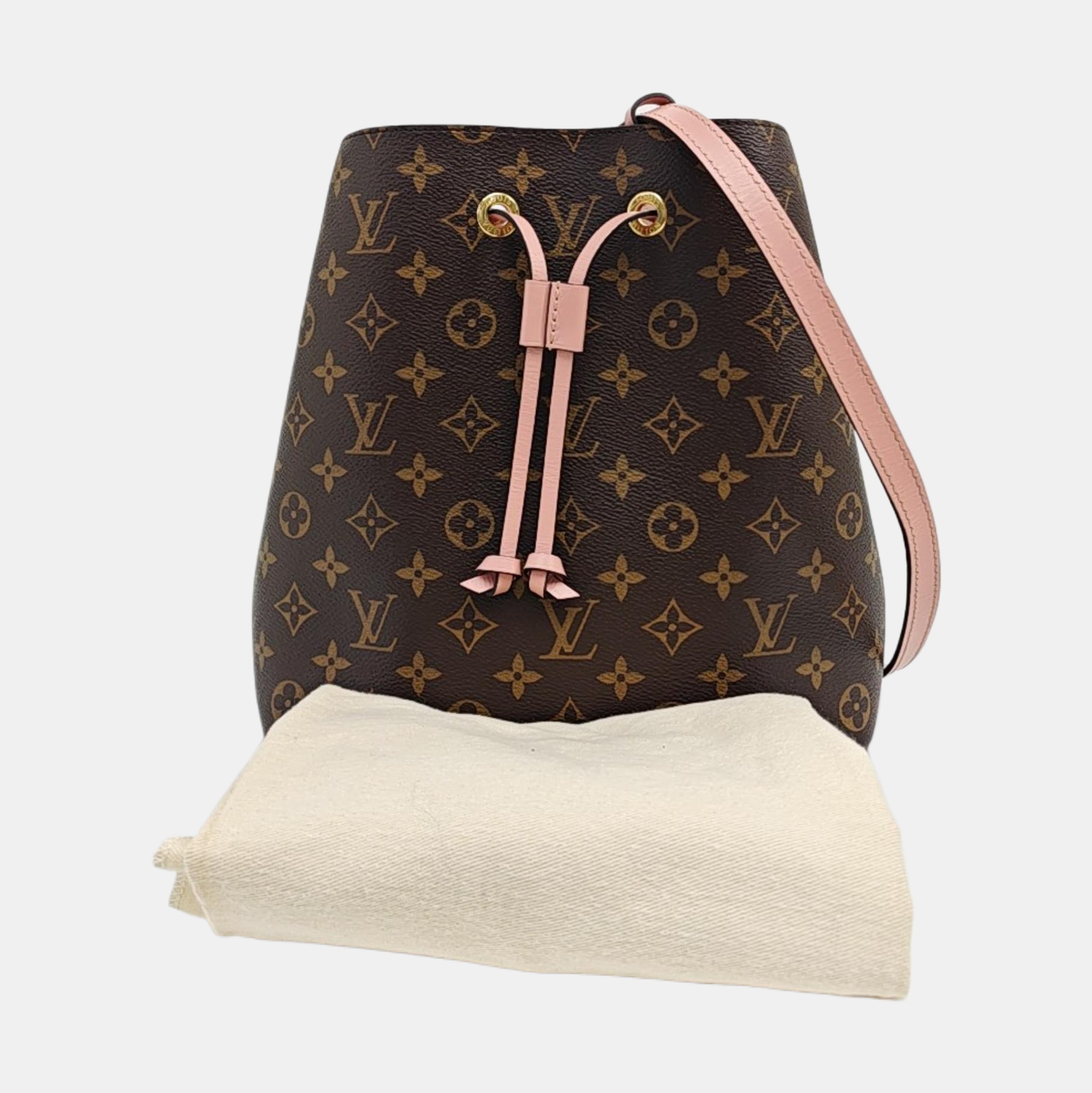 NÉONOÉ MM Monogram Coated Canvas Brown