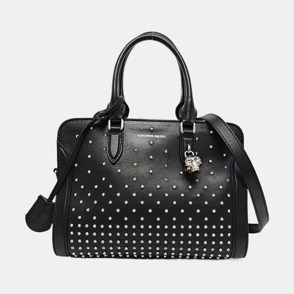 Leather Shoulder Bag Small Black
