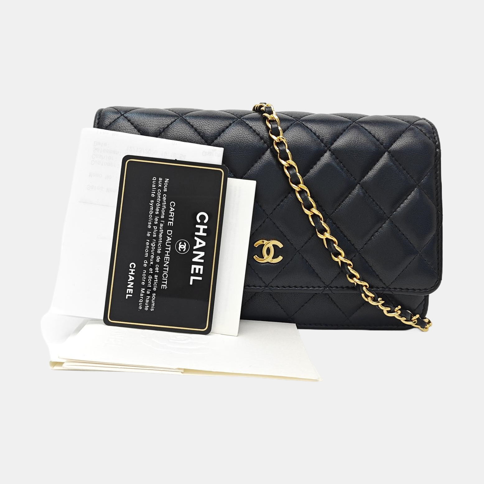 WOC Quilted Lambskin Black